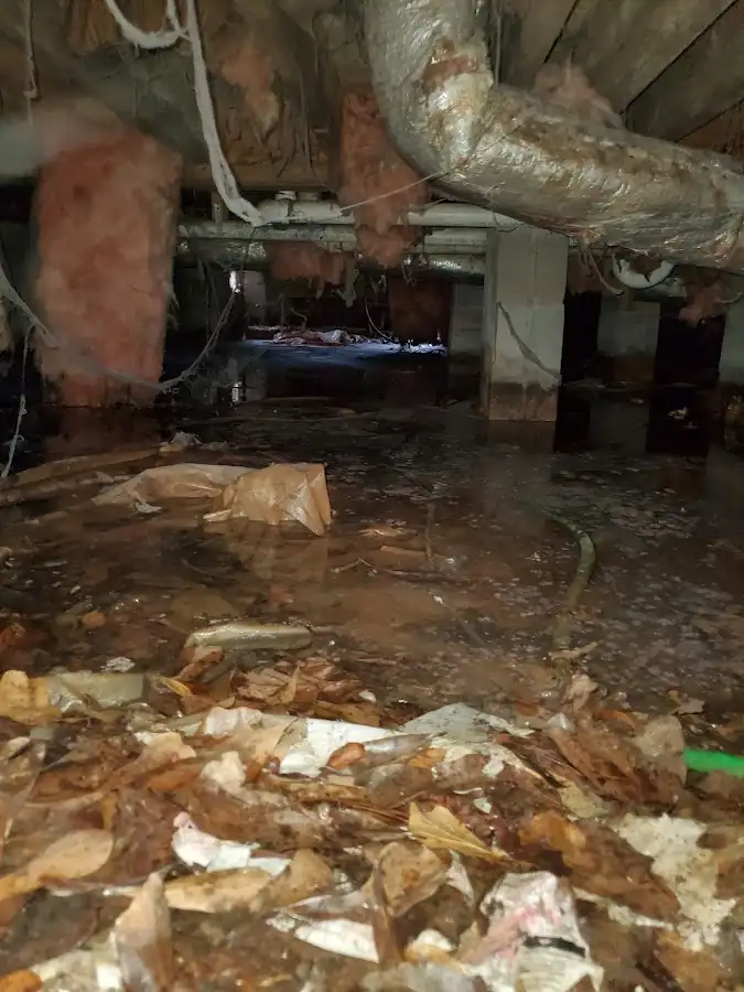 Crawl space flood assessment for Commercial Water Damage Restoration in East Lampeter